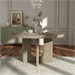 Furniture of America Selyra Solid Wood Pedestal Round Dining Table in Oak