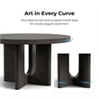 Furniture of America Selyra Solid Wood Pedestal Round Dining Table in Oak