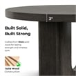 Furniture of America Selyra Solid Wood Pedestal Round Dining Table in Oak