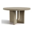 Furniture of America Selyra Solid Wood Pedestal Round Dining Table in Oak