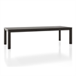 Furniture of America Dannen Solid Wood Extendable Dining Table in Black