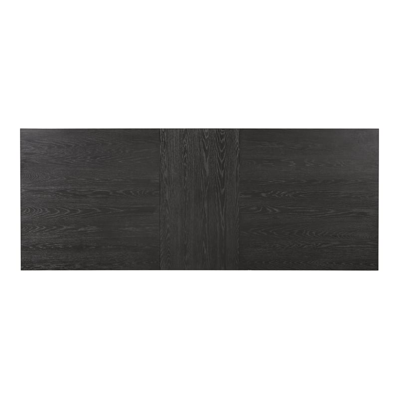Furniture of America Dannen Solid Wood Extendable Dining Table in Black