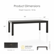 Furniture of America Dannen Solid Wood Extendable Dining Table in Black