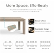 Furniture of America Dannen Solid Wood Extendable Dining Table in Black