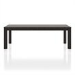 Furniture of America Dannen Solid Wood Extendable Dining Table in Black