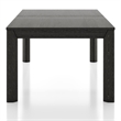 Furniture of America Dannen Solid Wood Extendable Dining Table in Black