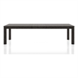 Furniture of America Dannen Solid Wood Extendable Dining Table in Black