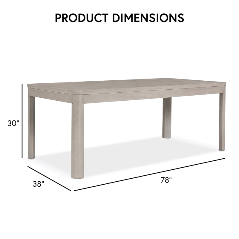 Furniture of America Austin Solid Wood Soft Rounded Edges Dining Table in Oak