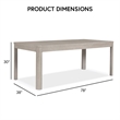Furniture of America Austin Solid Wood Soft Rounded Edges Dining Table in Oak