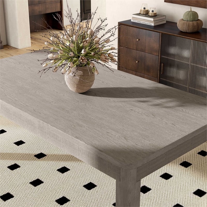 Furniture of America Austin Solid Wood Soft Rounded Edges Dining Table in Oak