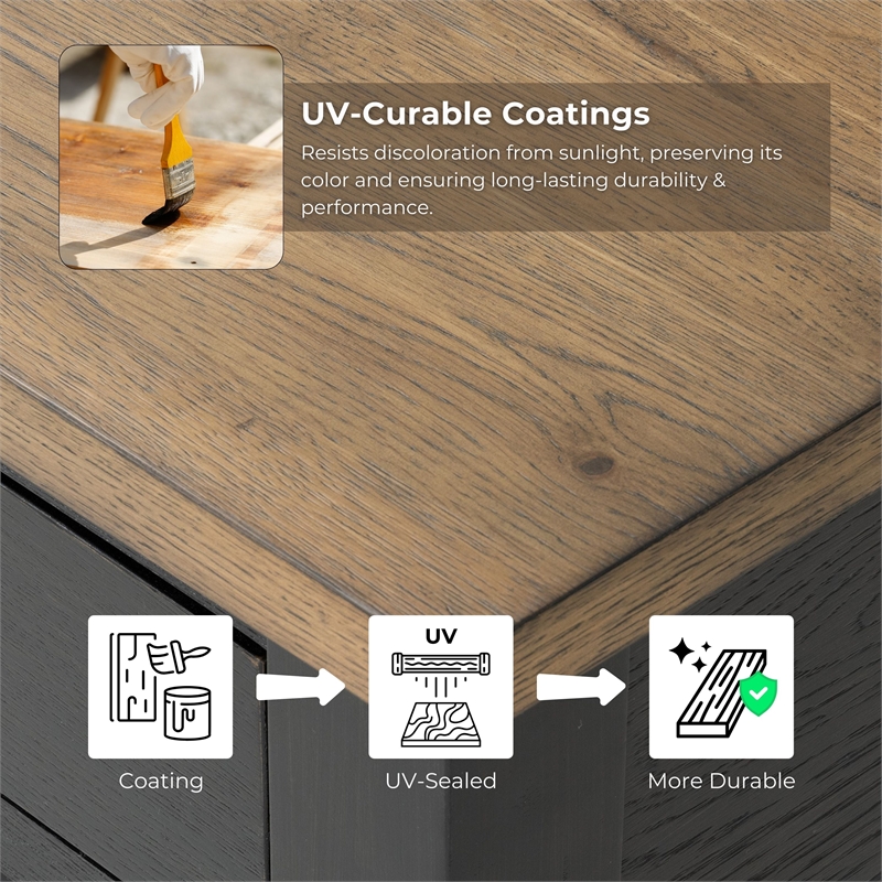 Furniture of America Peregrine Wood Storage 2-Piece Coffee Table Set in Black