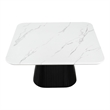 Furniture of America Coraly Faux Marble Top and Wood Coffee Table in Black