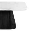 Furniture of America Coraly Faux Marble Top and Wood Coffee Table in Black