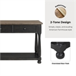 Furniture of America Narella Wood Storage Sofa Table in Black and Brown