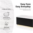 Furniture of America Beryl Genuine Marble Top and Wood Coffee Table in Black