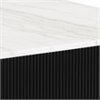 Furniture of America Beryl Genuine Marble Top and Wood Coffee Table in Black