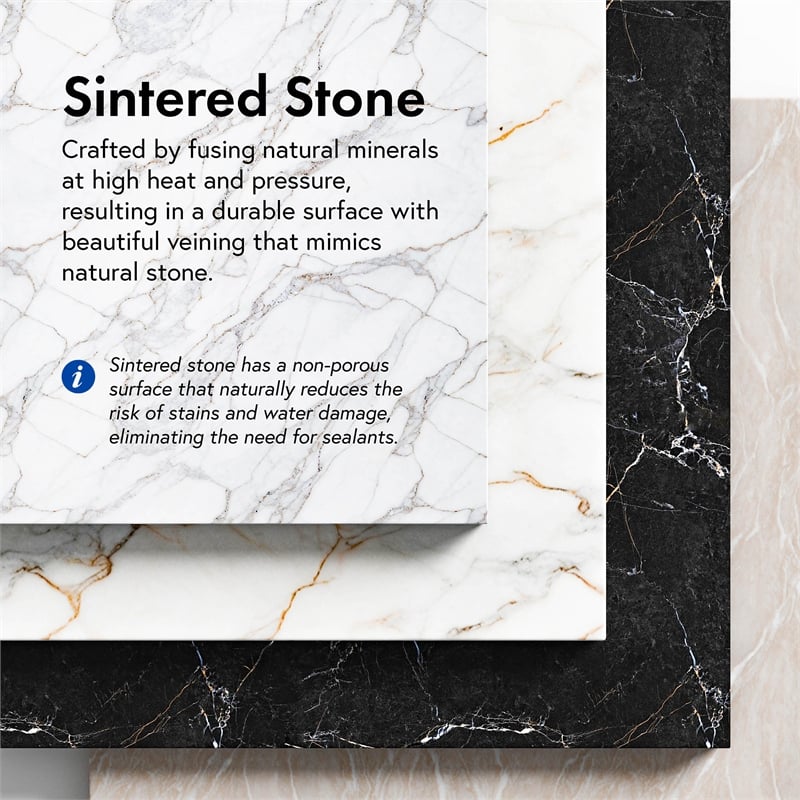 Furniture of America Gavora Stone Top and Steel Oval Coffee Table in Gray