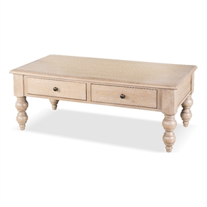 Furniture of America Shelimar Solid Wood Storage Rectangle Coffee Table in Beige
