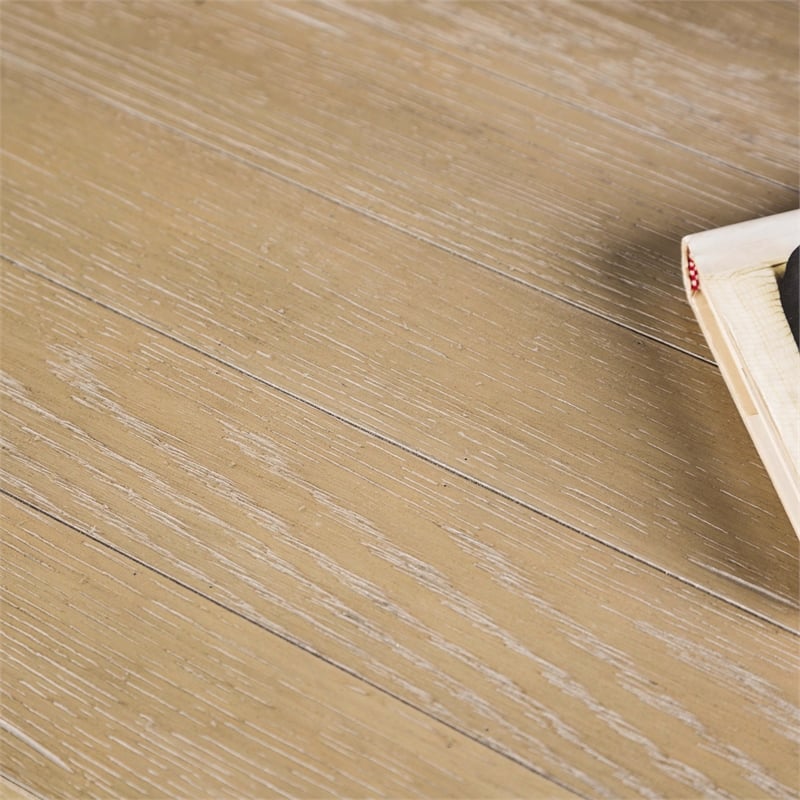 Furniture of America Shelimar Solid Wood Storage Square End Table in Beige