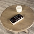 Furniture of America Shelimar Solid Wood Round End Table in Beige
