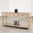 Furniture of America Shelimar Solid Wood Storage Sofa Table in Beige