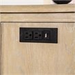 Furniture of America Shelimar Solid Wood Storage Side Table in Beige