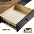 Furniture of America Peregrine Wood Storage 4-Piece Coffee Table Set in Black