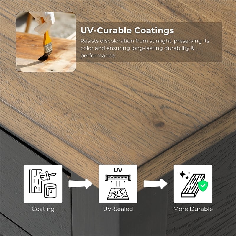 Furniture of America Peregrine Wood Storage 4-Piece Coffee Table Set in Black