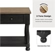 Furniture of America Peregrine Wood Storage 3-Piece Coffee Table Set in Black
