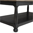 Furniture of America Peregrine Wood Storage 3-Piece Coffee Table Set in Black
