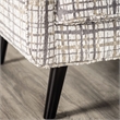 Furniture of America Synter Fabric Sloped Track Arms Accent Chair in White