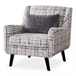 Furniture of America Synter Fabric Sloped Track Arms Accent Chair in White