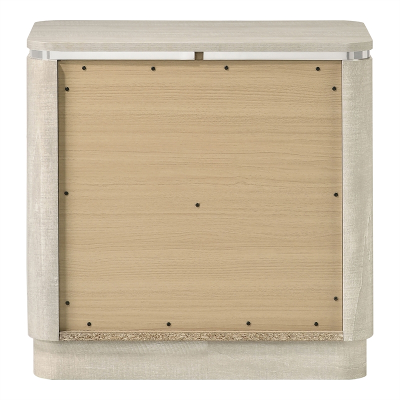 Furniture of America Pollan Solid Wood Dovetail 2-Drawer Nightstand in Gray