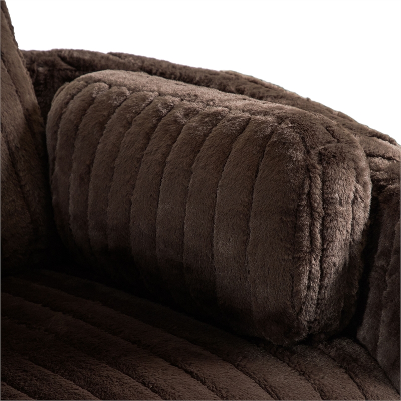 Furniture of America Viridor Fabric Power Recliner Glider Swivel Brown Recliner