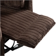Furniture of America Viridor Fabric Power Recliner Glider Swivel Brown Recliner