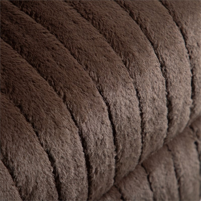 Furniture of America Viridor Fabric Power Recliner Glider Swivel Brown Recliner