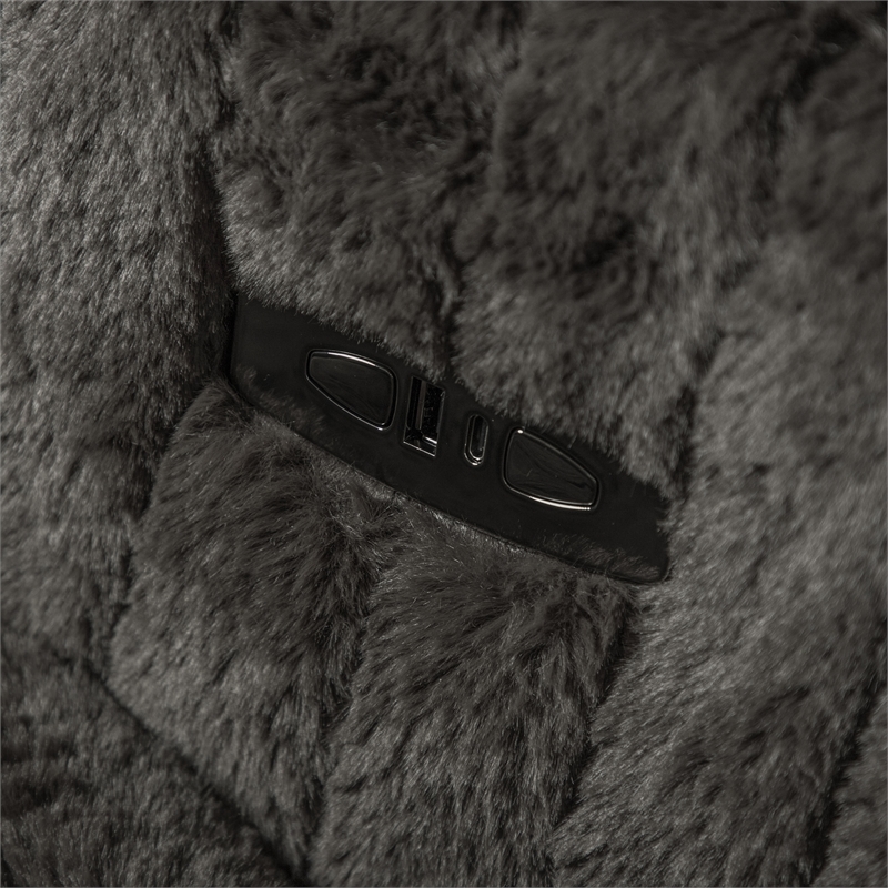 Furniture of America Viridor Fabric Power Recliner Glider Swivel Gray Recliner