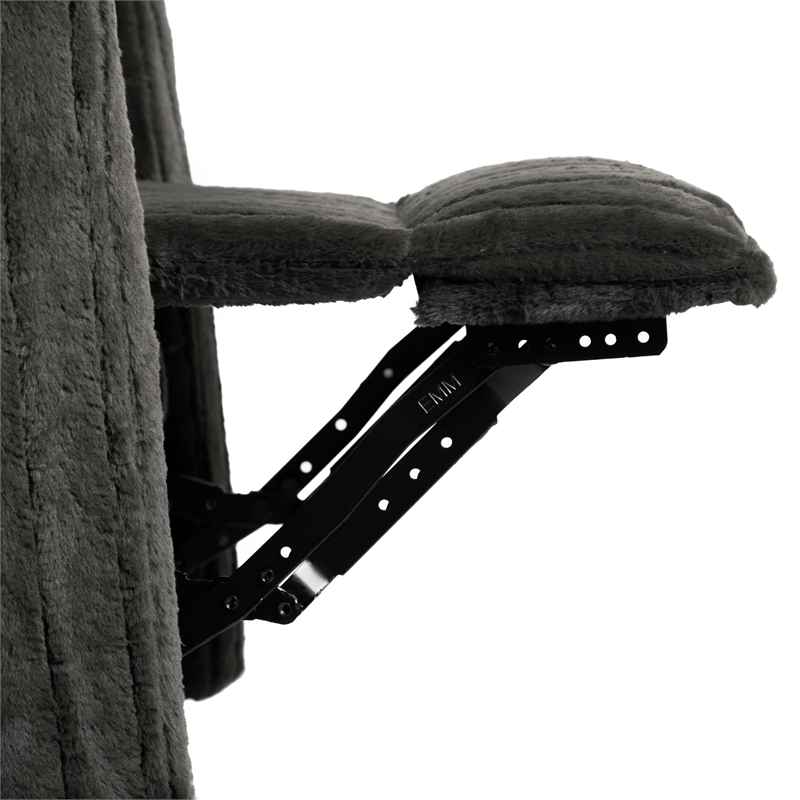 Furniture of America Viridor Fabric Power Recliner Glider Swivel Gray Recliner