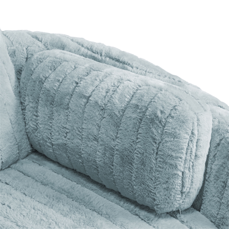 Furniture of America Viridor Fabric Power Recliner Glider Swivel Blue Recliner