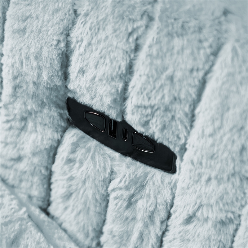 Furniture of America Viridor Fabric Power Recliner Glider Swivel Blue Recliner