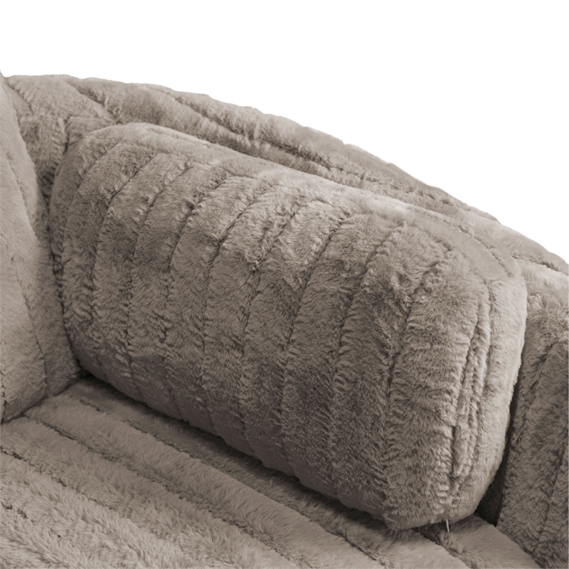 Furniture of America Viridor Fabric Power Recliner Glider Swivel Taupe Recliner