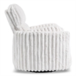 Furniture of America Viridor Fabric Power Recliner Glider Swivel White Recliner