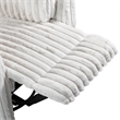 Furniture of America Viridor Fabric Power Recliner Glider Swivel White Recliner