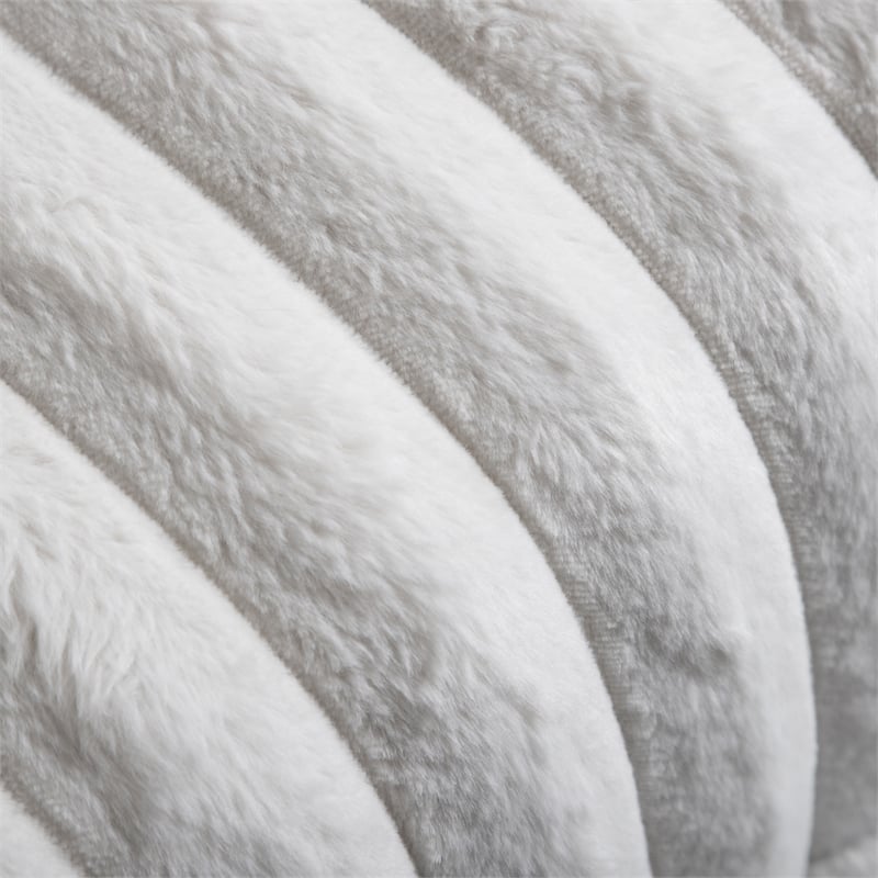 Furniture of America Viridor Fabric Power Recliner Glider Swivel White Recliner