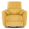 Furniture of America Viridor Fabric Power Recliner Glider Swivel Yellow Recliner