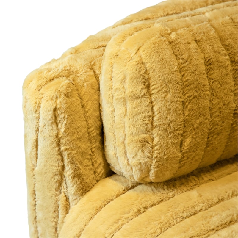 Furniture of America Viridor Fabric Power Recliner Glider Swivel Yellow Recliner