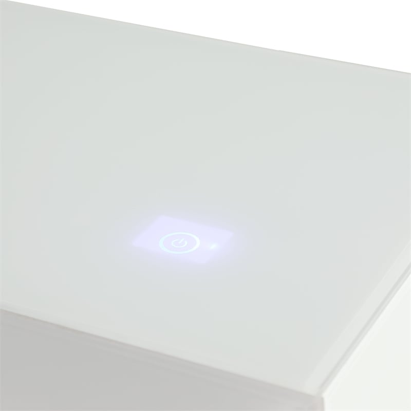 Furniture of America Cicely Wood Electric Fire Place TV Stand in White