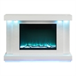 Furniture of America Cicely Wood Electric Fire Place TV Stand in White