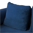 Furniture of America Rowan Modular Foam Corduroy Chenille Sofa in Blue