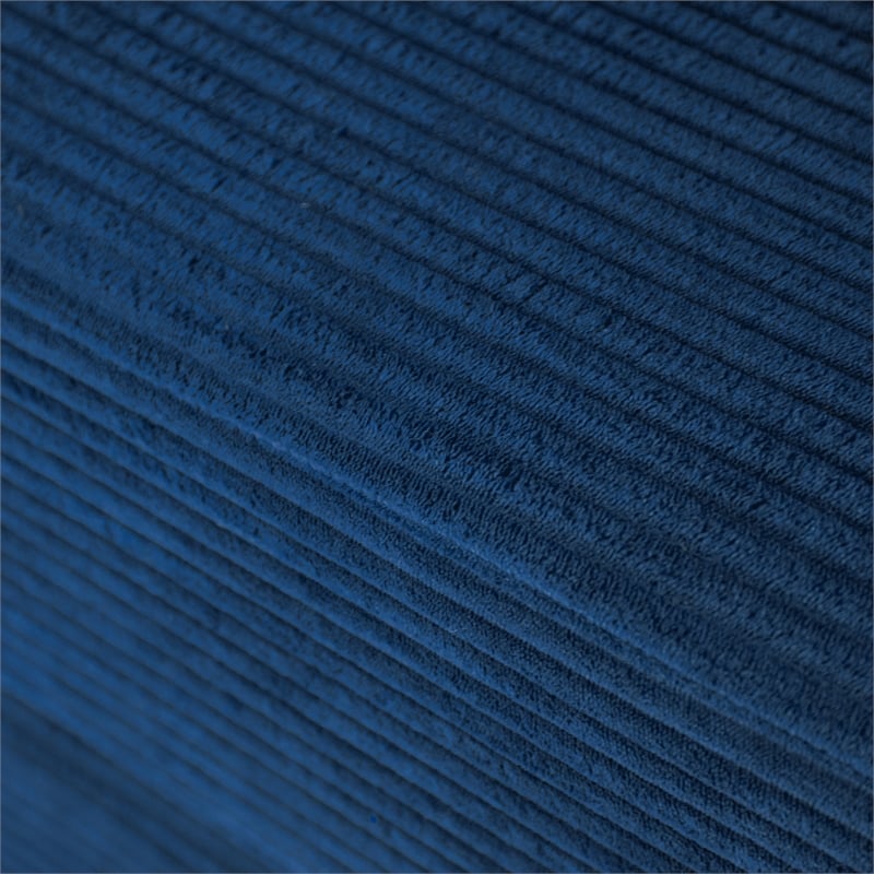 Furniture of America Rowan Modular Foam Corduroy Chenille Sofa in Blue